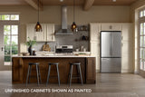Project Source Oak Brook 36-in W x 35-in H x 23.75-in D Unfinished Oak Door and Drawer Base Cabinet, Fully Assembled