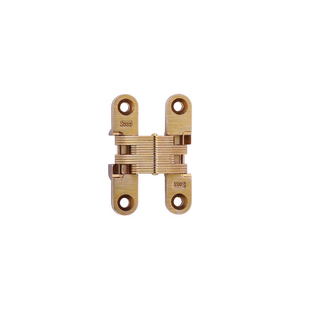 1/2 in. 2-3/8 in. Satin Brass Invisible Hinge - Super Arbor