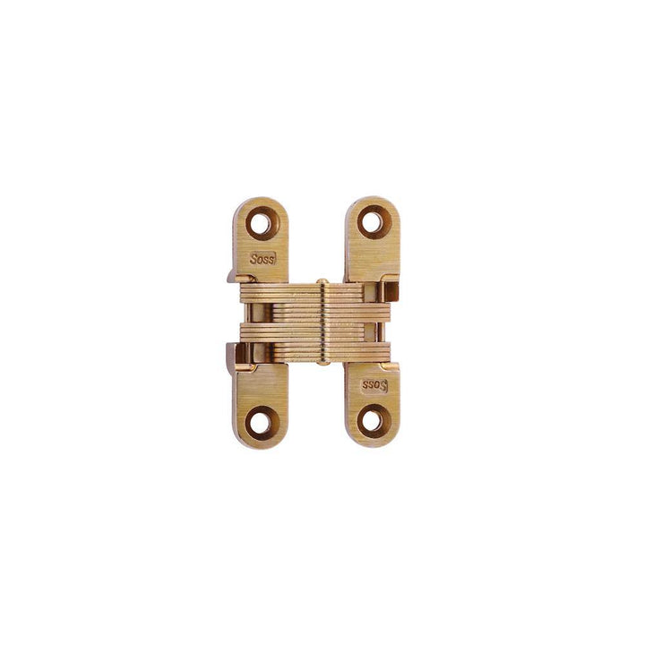 1/2 in. 2-3/8 in. Satin Brass Invisible Hinge - Super Arbor