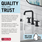Delta Foundations Chrome 2-Handle 4-in Centerset WaterSense Bathroom Sink Faucet with Drain, B2515LF-PPU-ECO