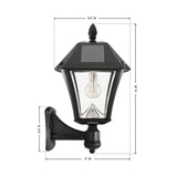 Baytown II Bulb 1-Light Black LED Outdoor Solar Post/Wall Light with GS Light Bulb Warm-White