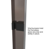 Classic 60 in. x 70 in. Semi-Frameless Sliding Shower Door in Oil Rubbed Bronze with Clear Glass - Super Arbor