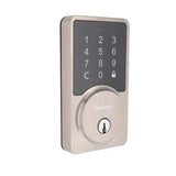 Defiant Square Satin Nickel Smart Wi-Fi Deadbolt Powered By Hubspace