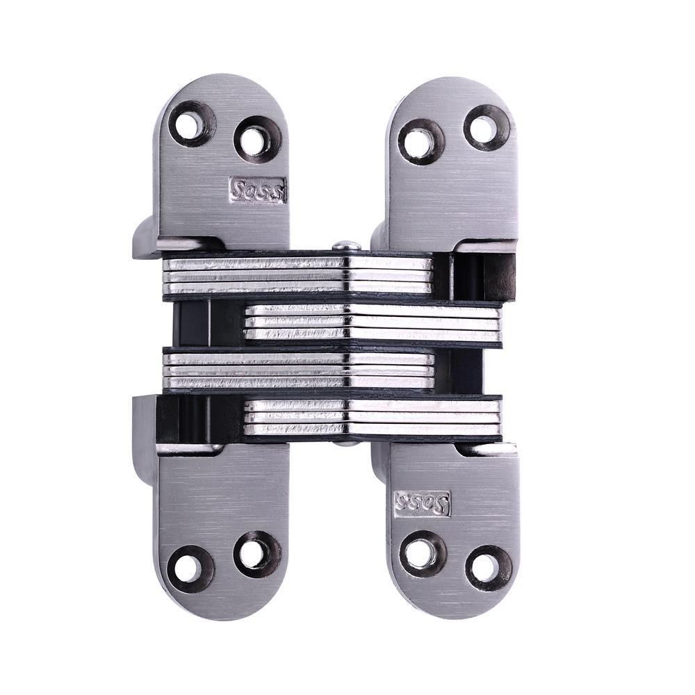 1-1/8 in. x 4-5/8 in. Satin Chrome Invisible Hinge - Super Arbor