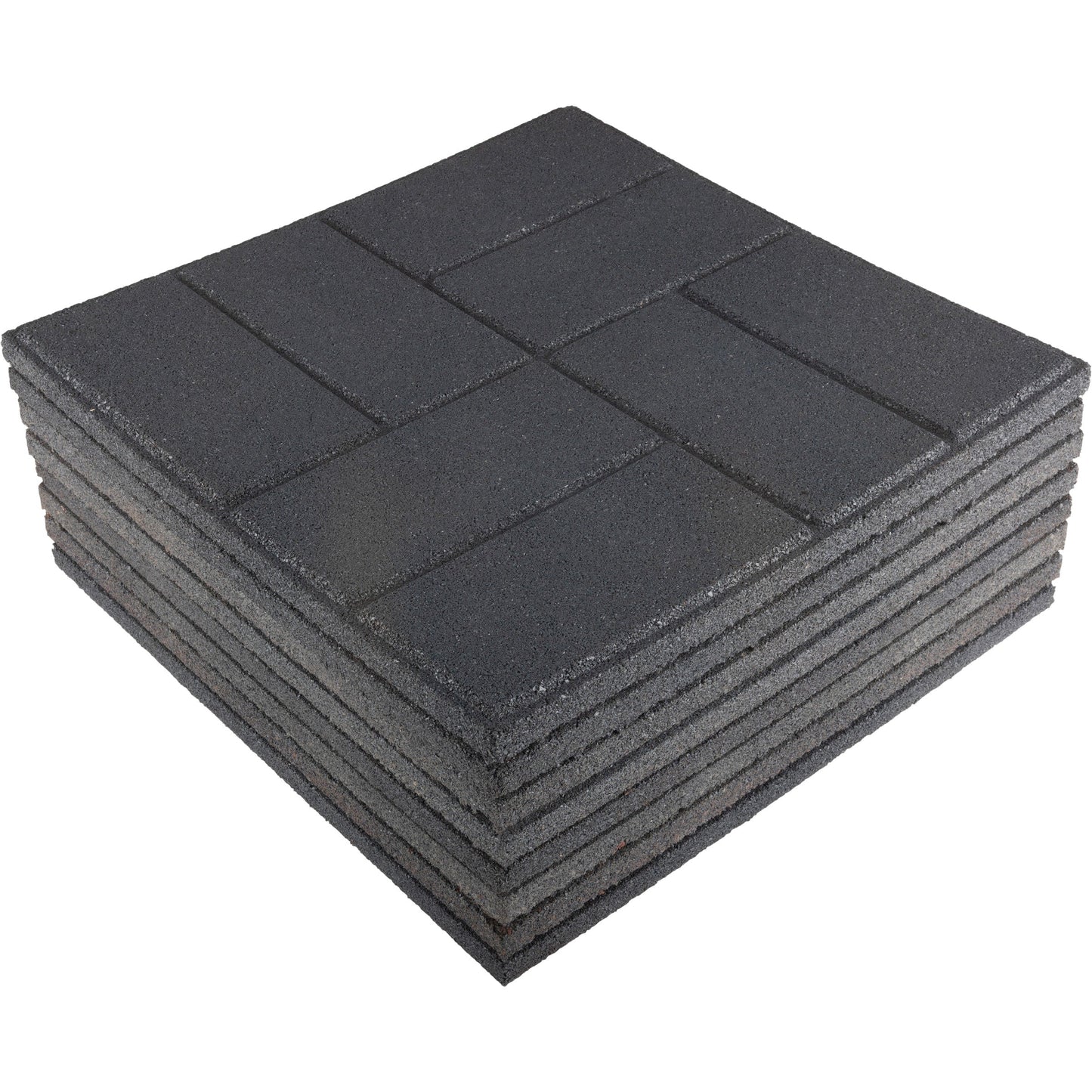 Pure Garden Rubber Deck Tiles 8-Pack - 14.2SQFT Outdoor Flooring Pavers - Gray product image
