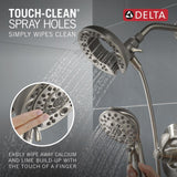 Delta In2ition Universal Showering Components Satin Nickel 4-Spray Dual/Combo Shower Head, 6-in, 2.5 GPM (9.5 LPM)