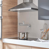American Standard Studio S Wall-Mount Pot Filler Kitchen Faucet, Polished Chrome, 1-Handle, 4.0 GPM, 22-in Reach