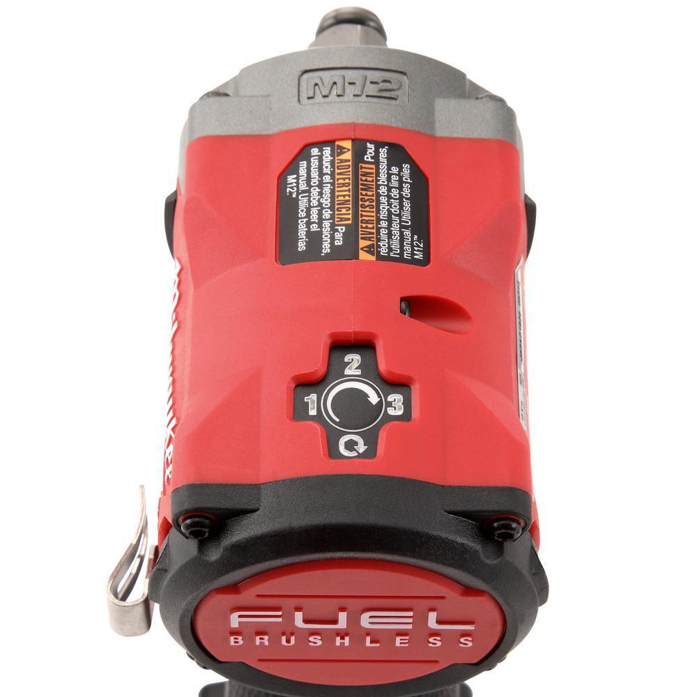 M12 FUEL 12-Volt Lithium-Ion Brushless Cordless Stubby 3/8 in. Impact Wrench and Jig Saw with two 3.0 Ah Batteries - Super Arbor