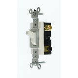 20 Amp Commercial Double-Pole Toggle Switch, White - Super Arbor