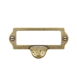 3 in. Antique Brass Cardholder with Finger Pull - Super Arbor