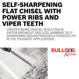 Bulldog Xtreme 1-1/2 in. x 10 in. SDS-Plus Hammer Steel Self-Sharpening Tile Chisel - Super Arbor