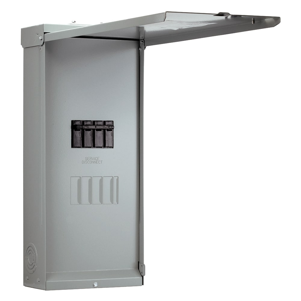 Midwest MW 200-Amp 4-space load center - angle view