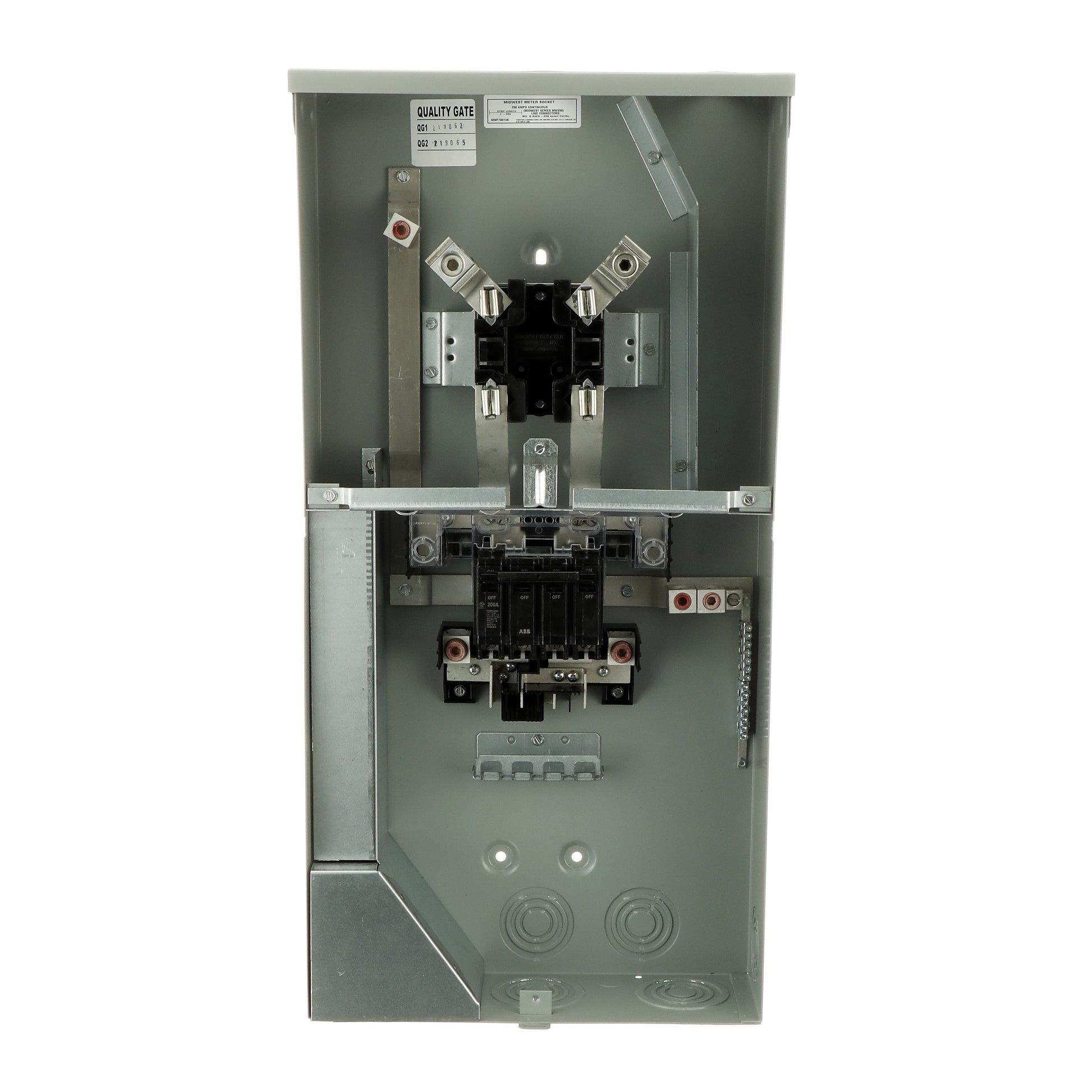 ABB ReliaHome 200-Amp 4-space load center - label view