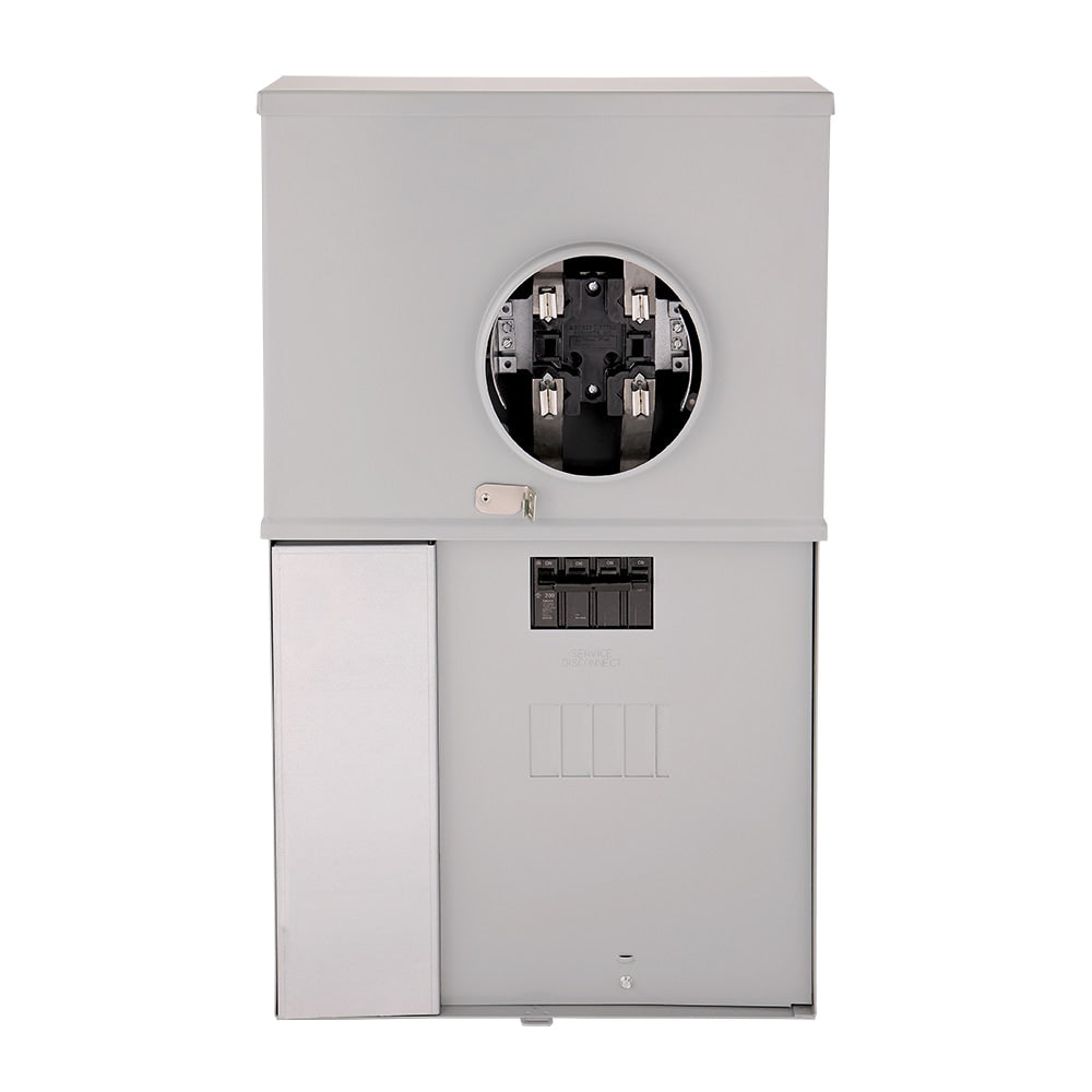 Midwest Compatible with ABB and GE THQL, THHQL Standard, Pigtail AFCI, GFCI and DFCI breakers 200-Amp 4-space load center - front view