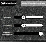 VT Dimensions Formica 10-ft Midnight Stone Etchings Left-Hand Miter-Cut Laminate Kitchen Countertop with Integrated Backsplash