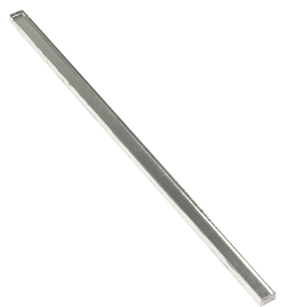 Elida Ceramica Silver 12-in x 12-in Glass Pencil Liner Tile