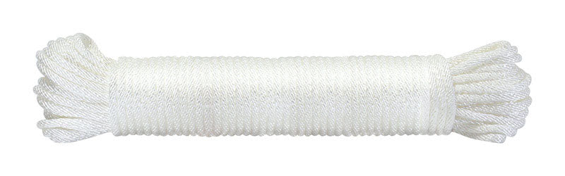 Ace 1/4 in. Diameter x 100 ft. White Solid-Braided Nylon Rope