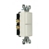 Decora 15 Amp Single Pole Dual Switch, White - Super Arbor