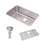 Lustertone Undermount Stainless Steel 27 in. Single Bowl Kitchen Sink with 10 in. Bowl
