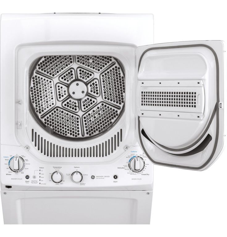 GE White Laundry Center with 2.3 cu. ft. Washer and 4.4 cu. ft. 240-Volt Vented Electric Dryer