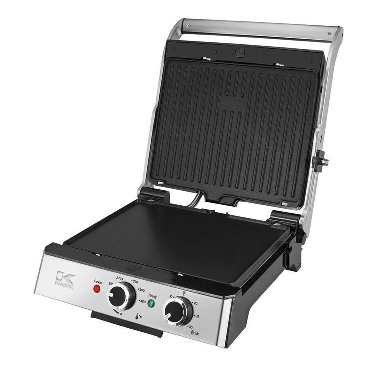 Eat Smart 200 sq. in. Stainless Steel Non-Stick Indoor Grill