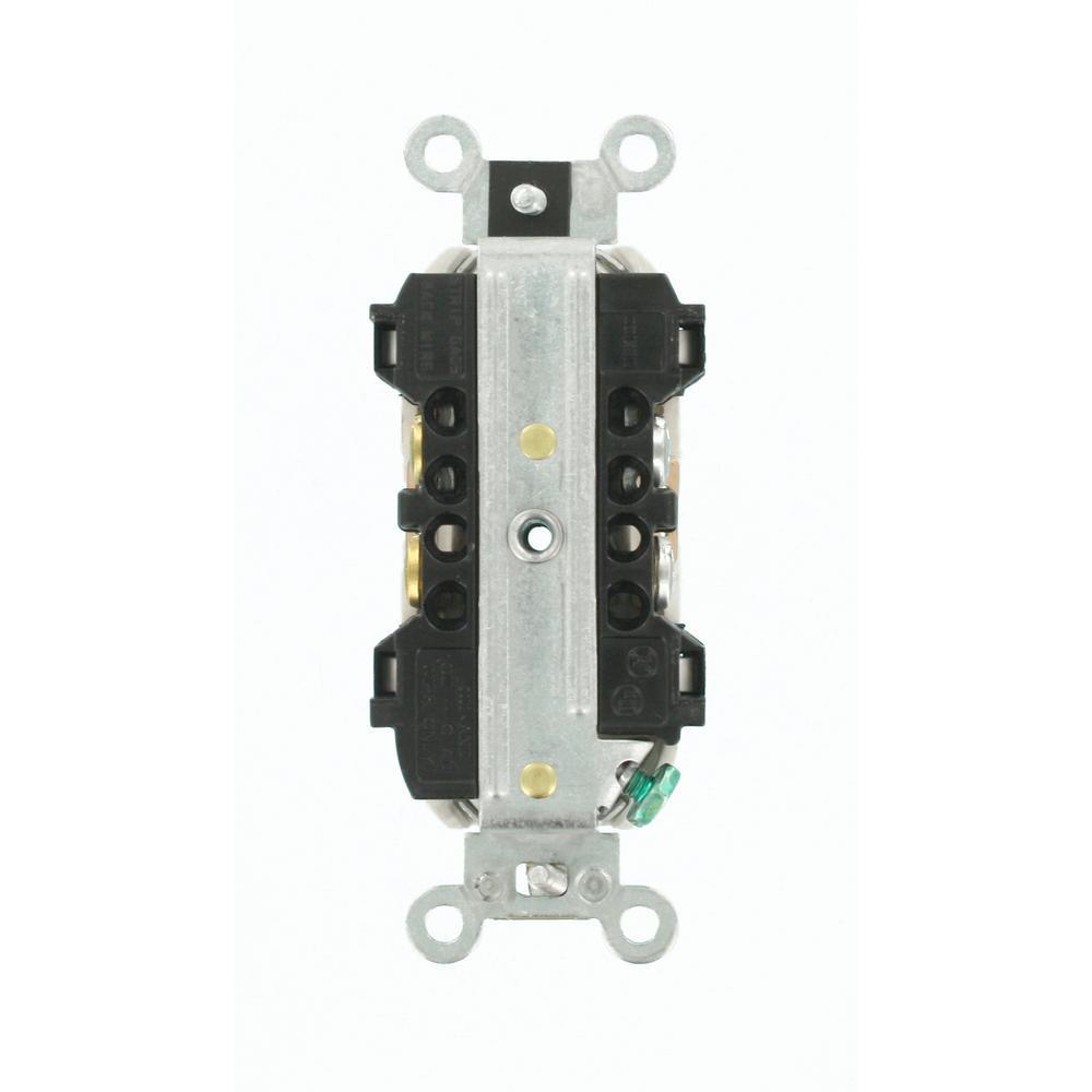20-Amp Hospital Grade Extra Heavy Duty Self Grounding Duplex Outlet, White - Super Arbor