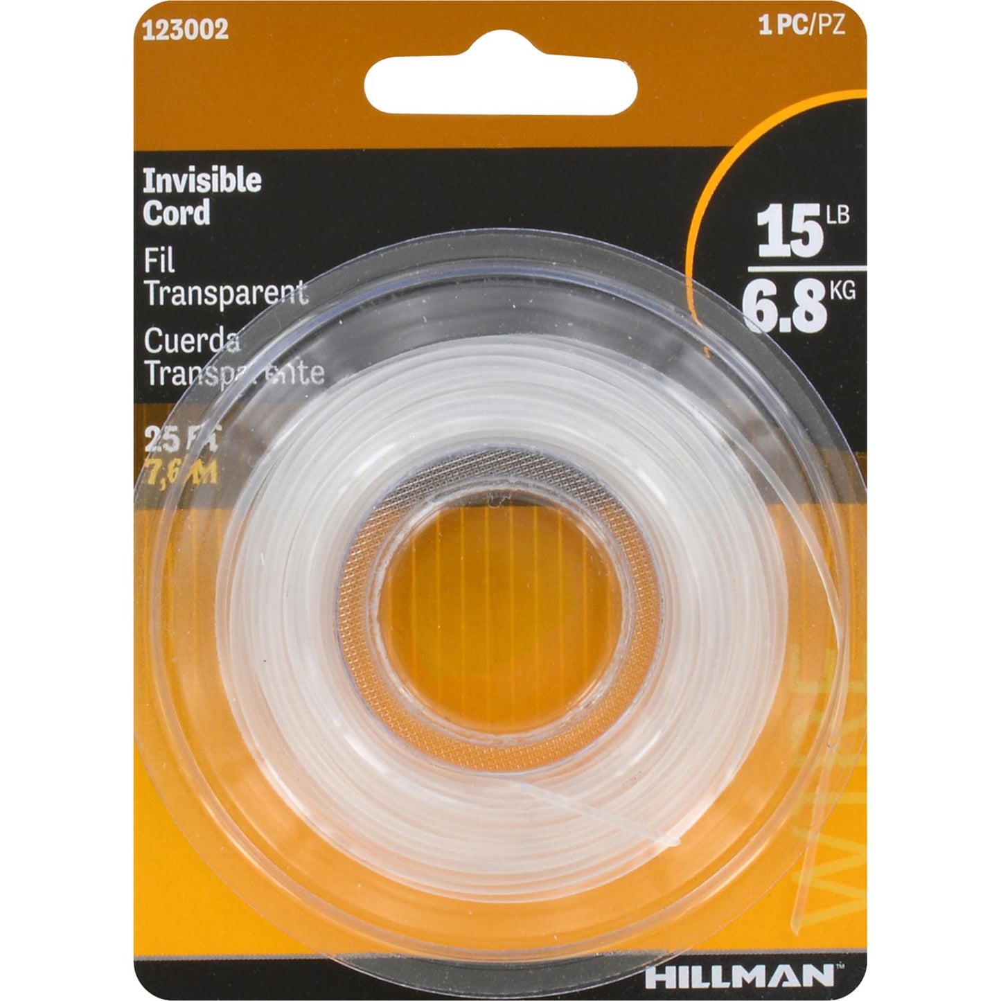Hillman 25 ft. Plastic Invisible Cord, 18 Ga., 15 lb Capacity