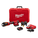 Milwaukee M18 18-Volt Cordless Short Throw PEX Press Tool Kit with (3) Viega PureFlow Jaws, (2) 2.0Ah Batteries & Charger