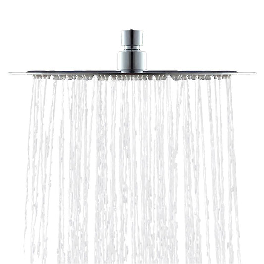 1-Spray 9 in. Single Wall Mount Fixed Shower Head in Polished Stainless Steel - Super Arbor