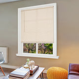 Project Source 1-in Slat Width 22.5-in x 42-in Cordless Ivory Vinyl Room Darkening Mini Blinds