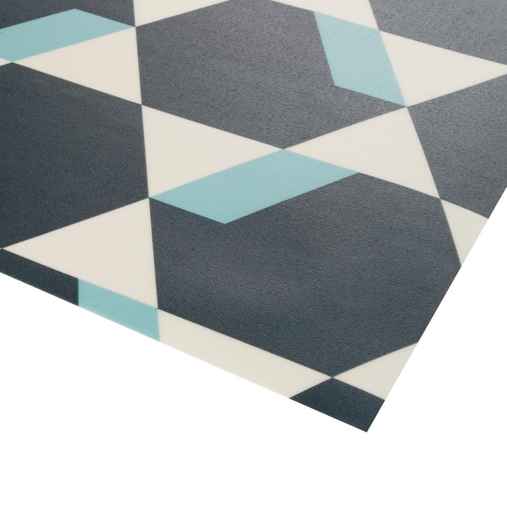 IVC Madison Avenue Blue and Grey Residential Vinyl Sheet, Sold by 13.2 ft. Wide x Custom Length - Super Arbor