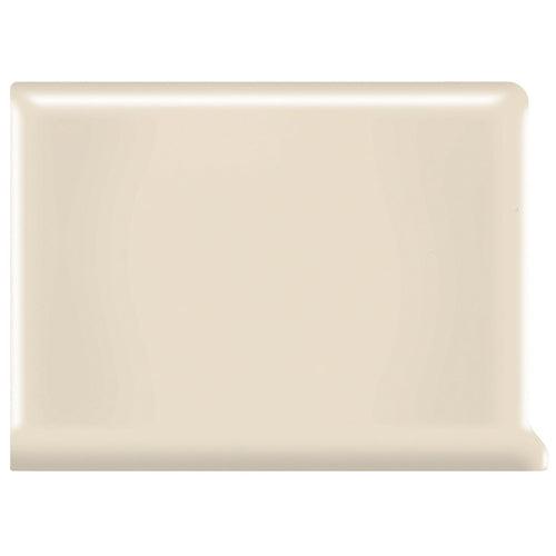 American Olean Bright Biscuit Gloss Ceramic Cove Base Tile (6-in x 6-in) - Super Arbor