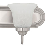 24 in. 3-Light Brushed Nickel Bathroom Vanity Light with Glass Shades