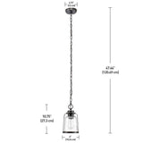 Roth 1-Light Oil Rubbed Bronze Outdoor Indoor Hanging Pendant