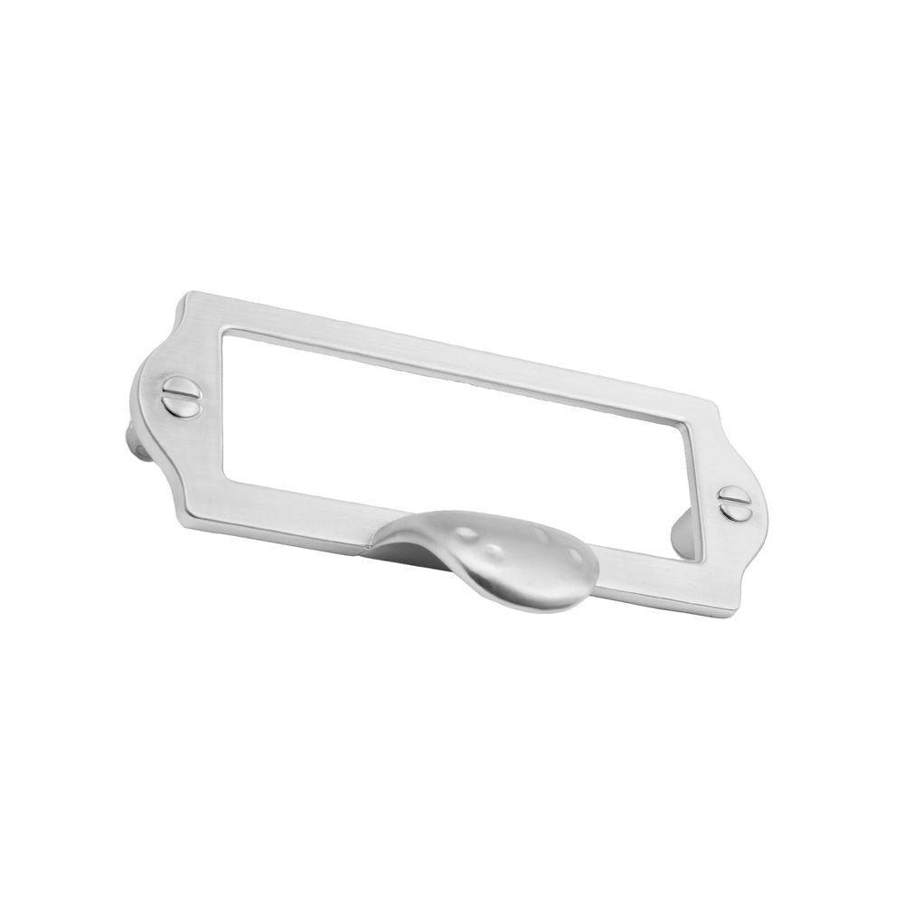 3 in. Satin Nickel Cardholder with Finger Pull - Super Arbor