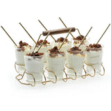 8-Piece Glass and Metal Entertaining Set with Caddy and Individual Serving Spoons