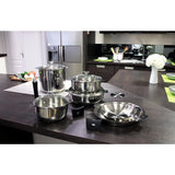 Tulipe 13-Piece Stainless Steel Cookware Set