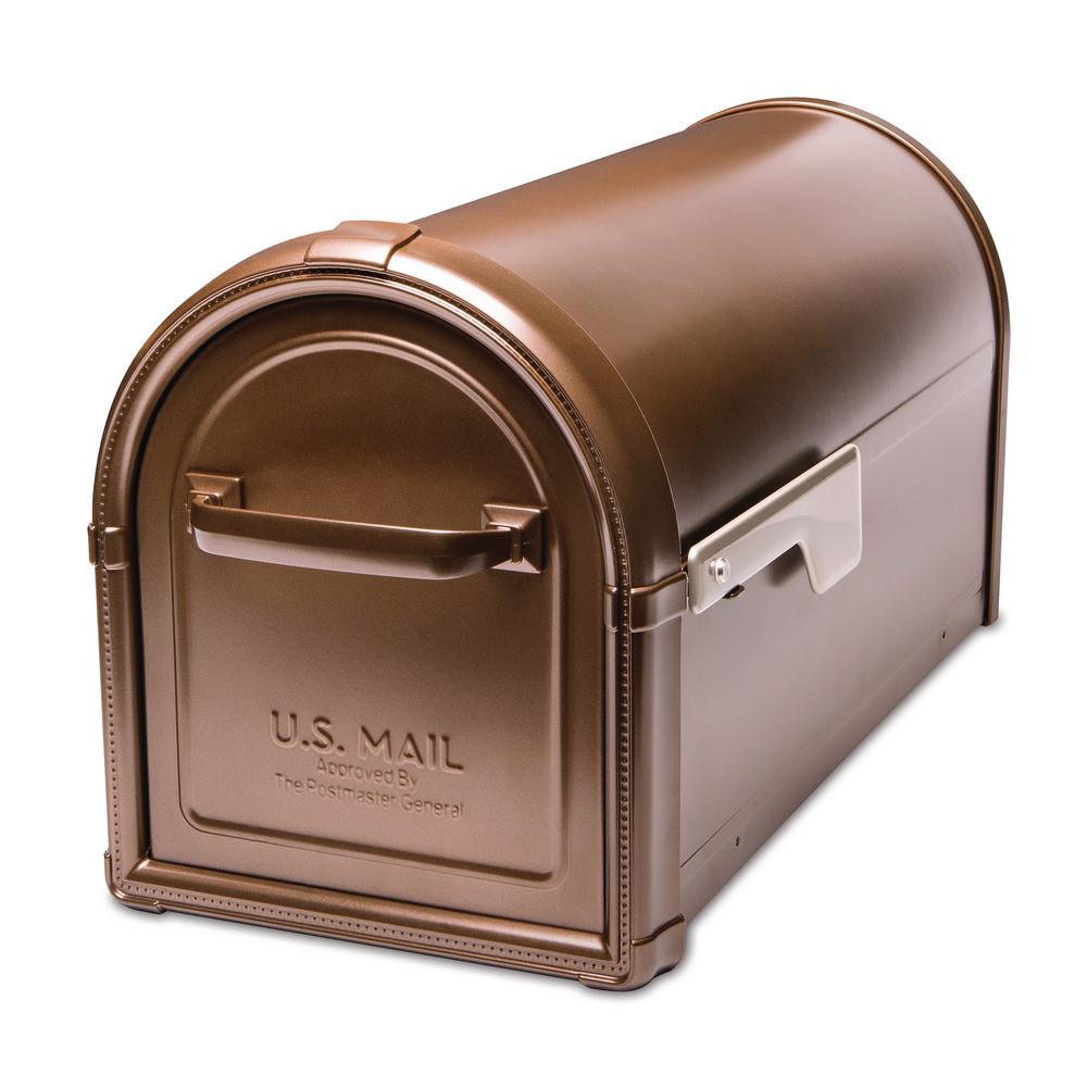 Hillsborough Post Mount Mailbox Copper - Super Arbor