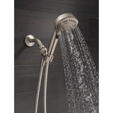 7-Spray 4.2 in. Single Wall Mount Handheld Shower Head in SpotShield Brushed Nickel