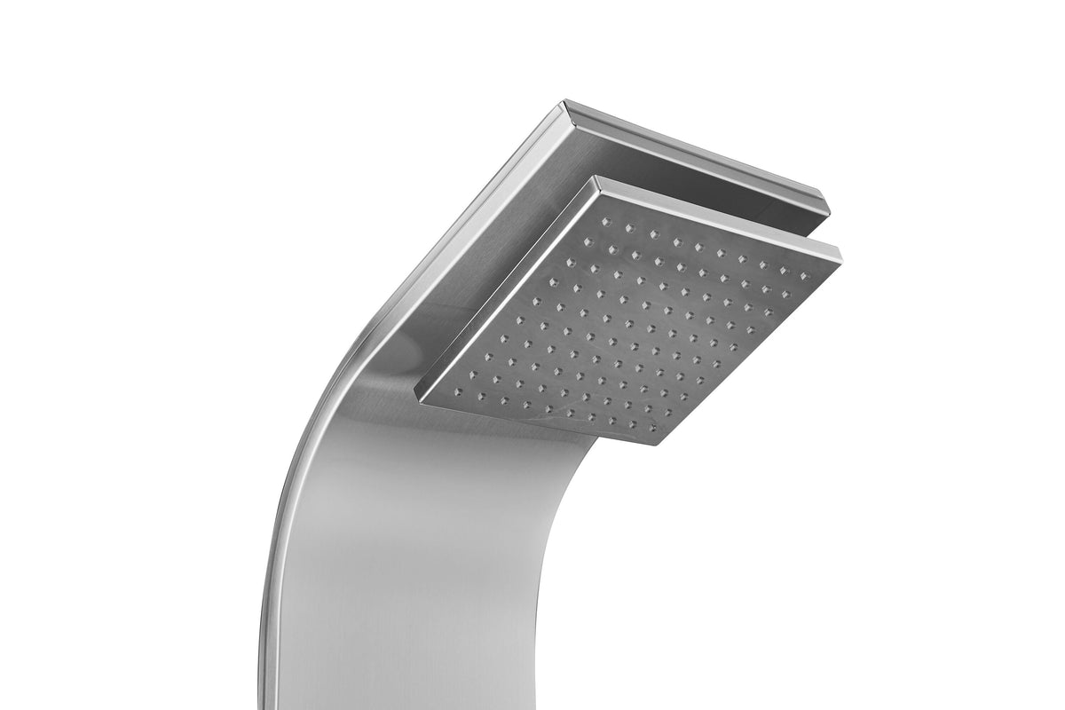 AKDY 65-in Stainless Steel 8-Spray Shower Panel System with 5-Way Diverter (Valve Included)