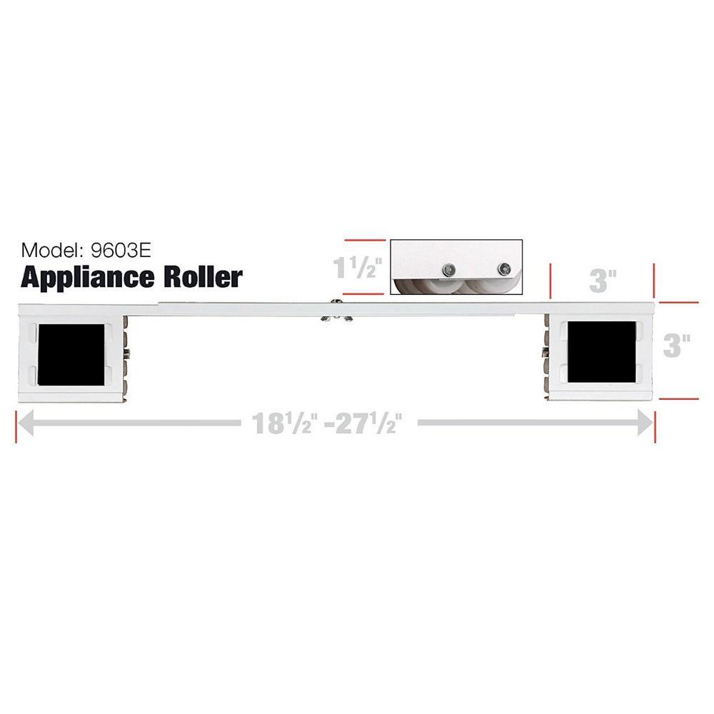 18-1/4 - 28 in. Aluminum Steel Appliance Rollers (2-Pack) - Super Arbor