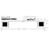 18-1/4 - 28 in. Aluminum Steel Appliance Rollers (2-Pack) - Super Arbor
