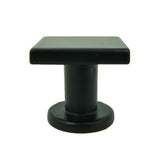 SoHo 1 in. Matte Black Square Cabinet Knob (10-Pack) - Super Arbor