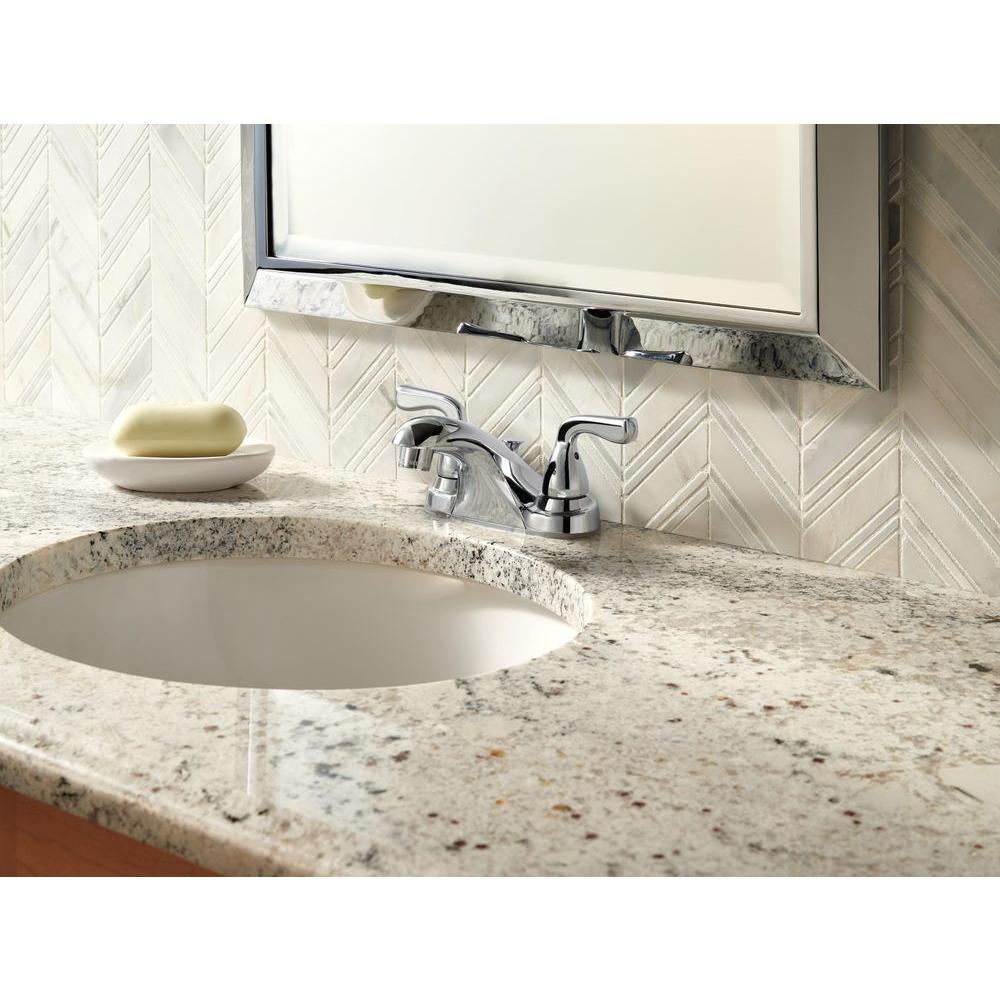 Foundations 4 in. Centerset 2-Handle Bathroom Faucet in Chrome - Super Arbor
