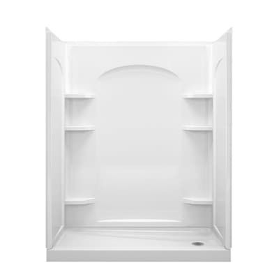 Sterling Ensemble White 4-Piece Alcove Shower Kit (Common: 30-in x 60-in; Actual: 30-in x 60-in)