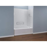 Distinction 60 in. W x 60 in. H Three Piece Glue Up Tub Surrounds in High Gloss White