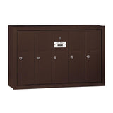 3500 Series Aluminum Surface-Mounted Private Vertical Mailbox with 5 Doors - Super Arbor
