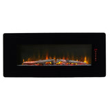 Winslow 42 in. Wall-Mount/Tabletop Linear Electric Fireplace in Black - Super Arbor