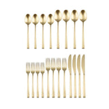 Spark Champagne Satin 18/0 20-Piece Flatware Set (Service for 4)