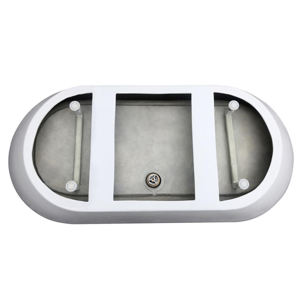Brooklyn 60 in. Acrylic Flatbottom Bathtub in White with Polished Chrome Trim - Super Arbor